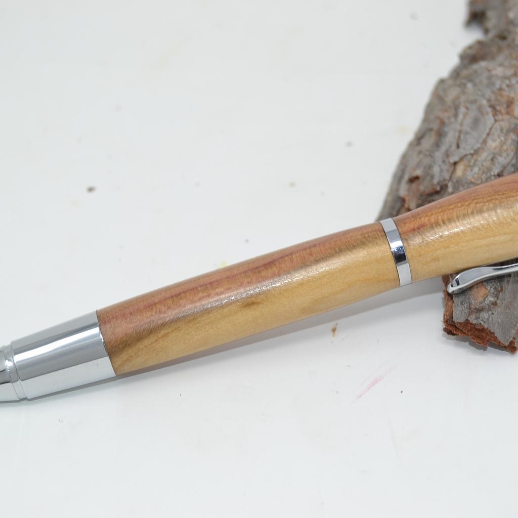 Holz Kugelschreiber Drehkugelschreiber Zwetschke Handarbeit unikat - Image 2