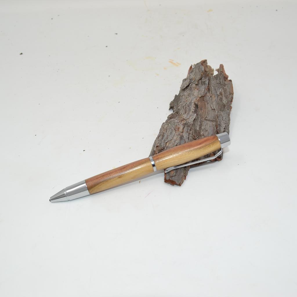 Holz Kugelschreiber Drehkugelschreiber Zwetschke Handarbeit unikat