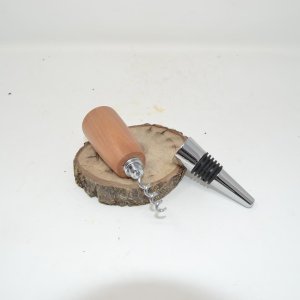 Holz Weinstöpsel Korkenzieher 2in1 Weinstopfen handarbeit Geschenk Geschenkidee