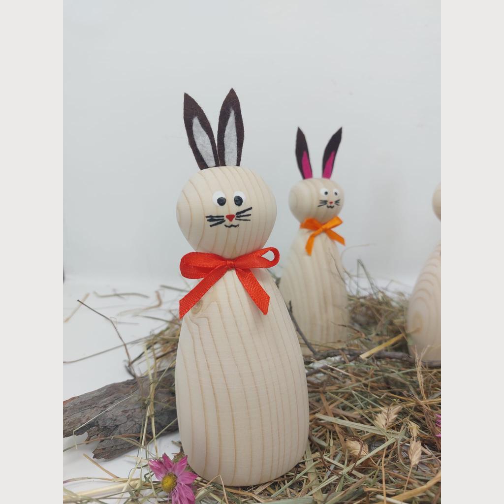 Osterhase Hase Holz handmade Geschenk Osterdeko Holzdeko - Image 3
