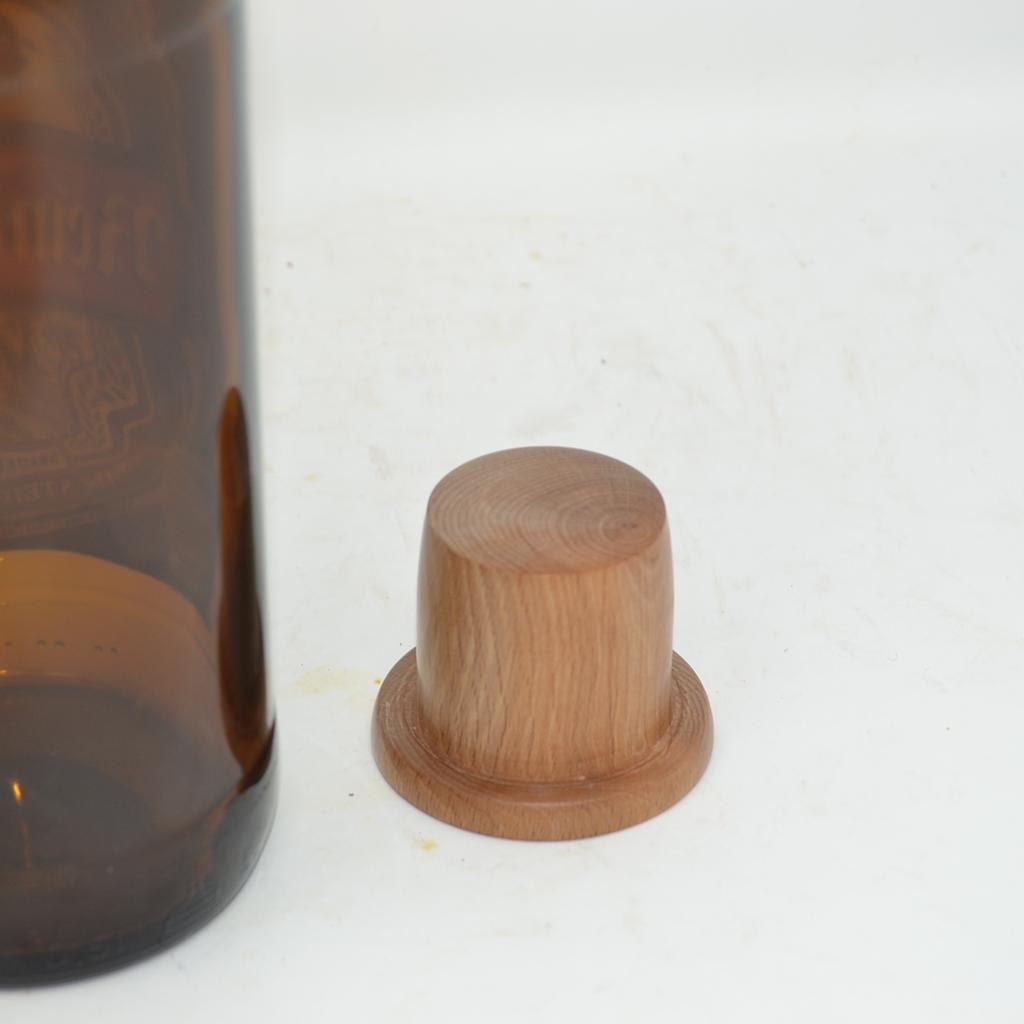 Holz Bierflaschenverschluss Bierhuterl Wespenabwehr handmade Vatertag - Image 4