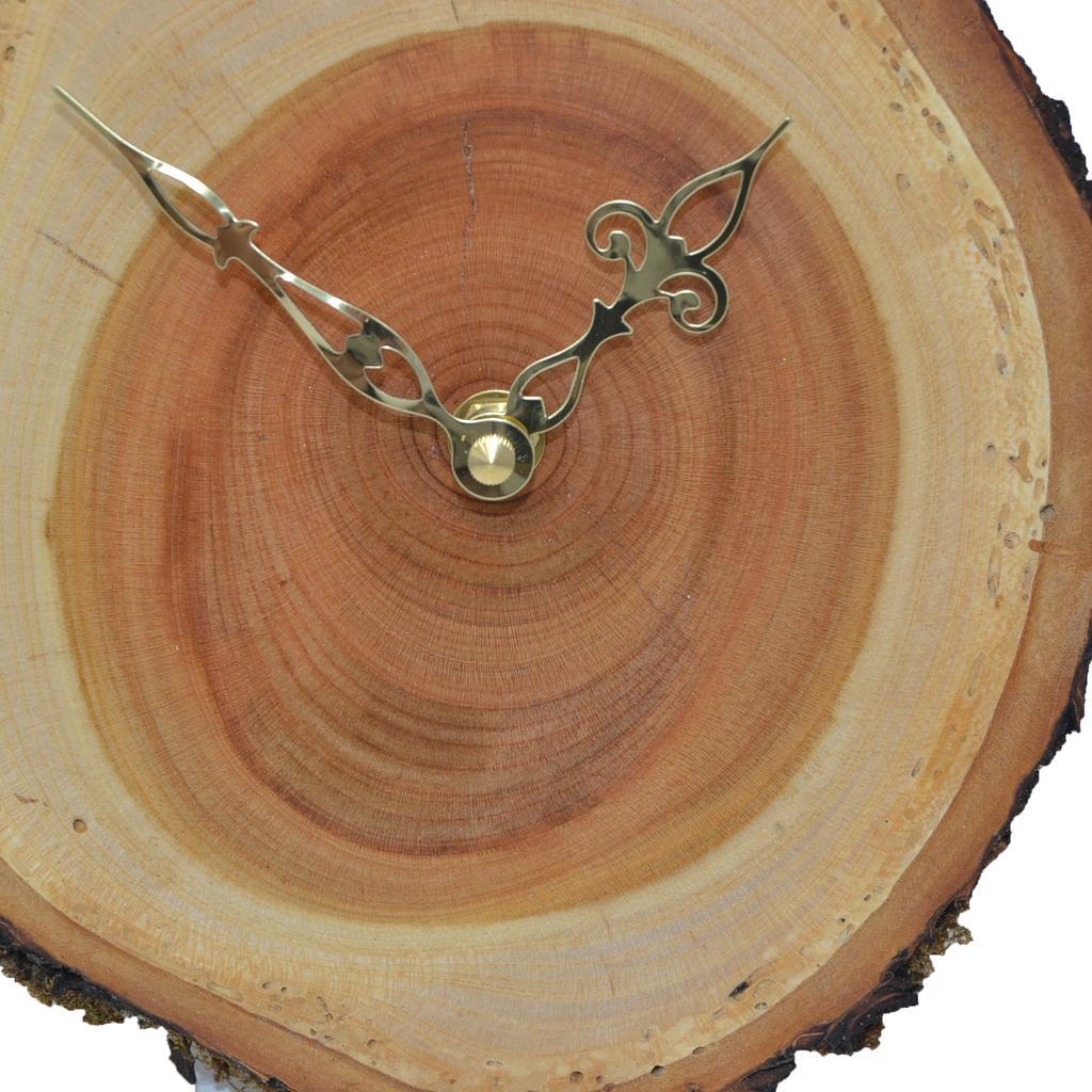 Holz Wanduhr 23x19 cm Wildkirsche Holzuhr Baumscheibenuhr Holzdeko - Image 2