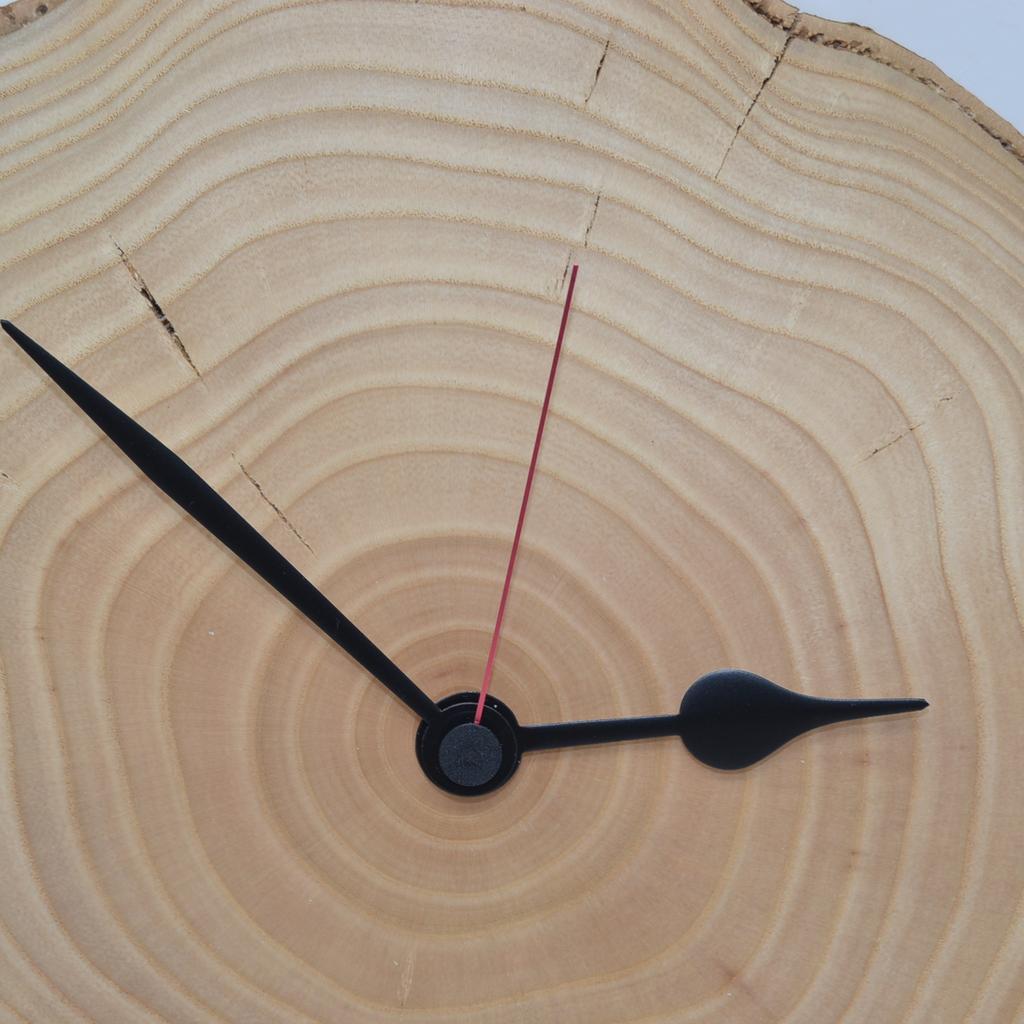 Holz Wanduhr 28x24 cm Baumscheibenuhr Esche handmade Unikat - Image 2