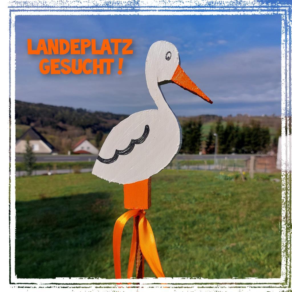 Gartendeko Storch Gartenstecker 20 cm wetterfest Geburt Geschenk