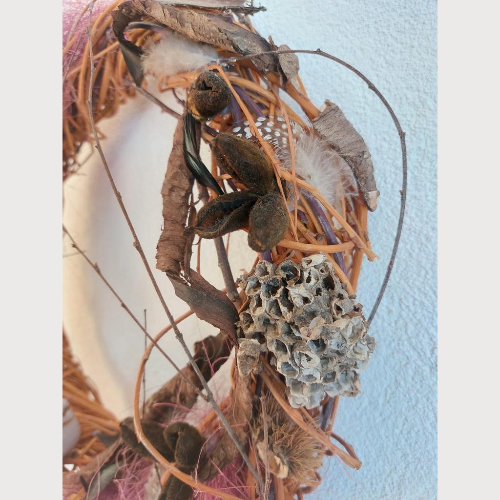 Türkranz Dekokranz ⌀36 cm Vogel Handarbeit Naturmaterialien - Image 2