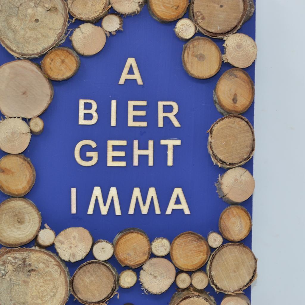 Holzbild Bier Flaschenöffner 37,5x21 Männergeschenk für Bierliebhaber Handarbeit - Image 4