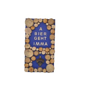 Holzbild Bier Flaschenöffner 37,5×21 Männergeschenk für Bierliebhaber Handarbeit