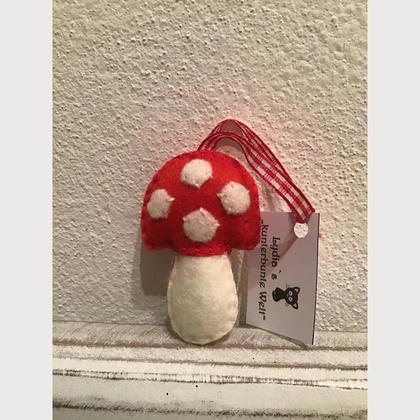 Glückspilz Mini aus hellroten Filz