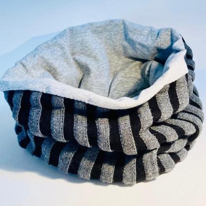 Nähset Loop Schal Grau-Schwarz - Image 2