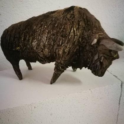 Keramik Skulptur Bison