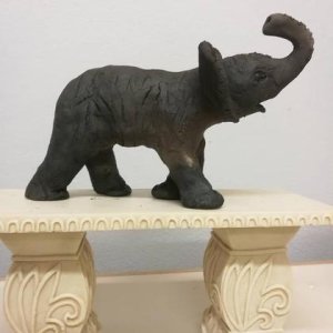 Keramik Skulptur Babyelefant