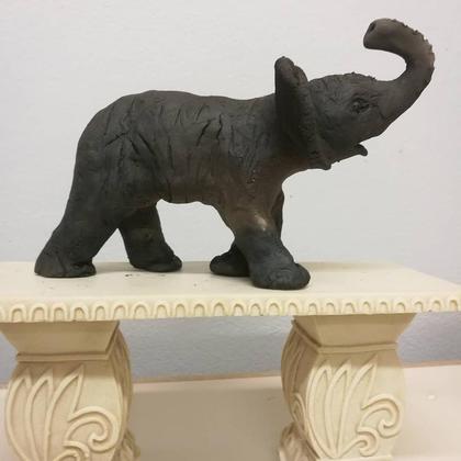 Keramik Skulptur Babyelefant