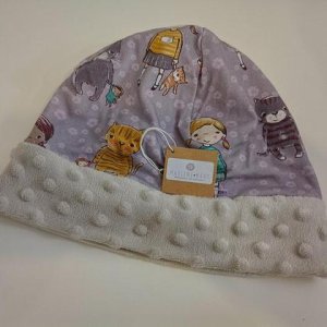 Winterhaube  „Mädel & Katze“
