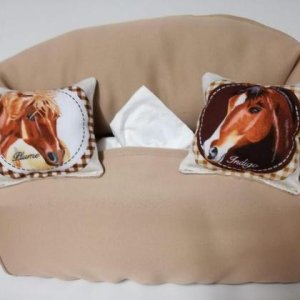 Taschentuchsofa (beige mit Pferden)