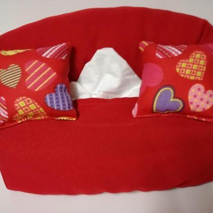 Taschentuchsofa (rot mit Herzerln)