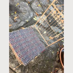 Sesselauflage, handgewebt