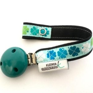 Schnullerband **lucky clover_blau**