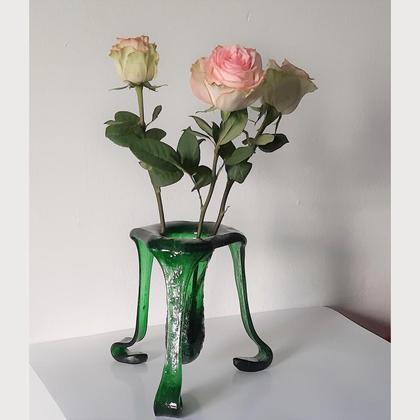 Vase Upcycling von Weinflaschen