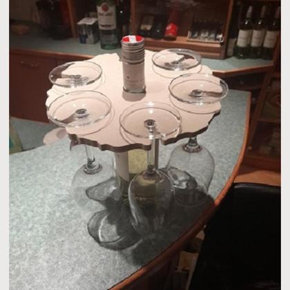 6er Weinglasbutler aus Beton