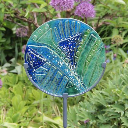 Gartenstecker "Kreis" blau-grün