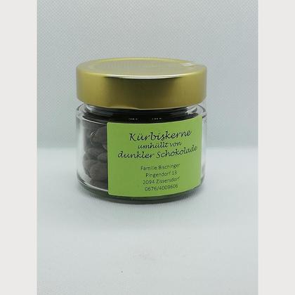 Kürbiskerne mit dunkler Schokolade