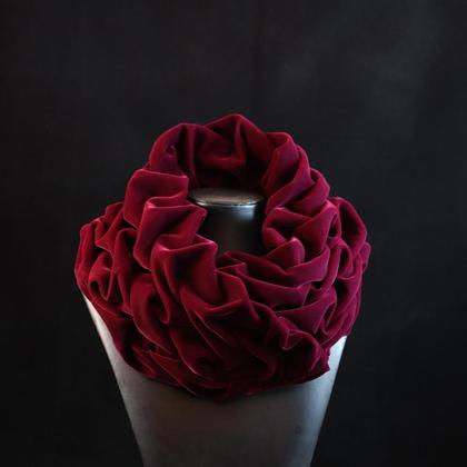 VarioSchal mit Druckknöpfen "DUNKLE BEERE"