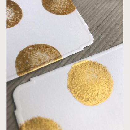 Geschenksanhänger goldene Punkte, 3 Stück - Image 3