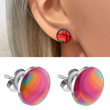 Ohrstecker mit Glaskuppel 'retro drops'