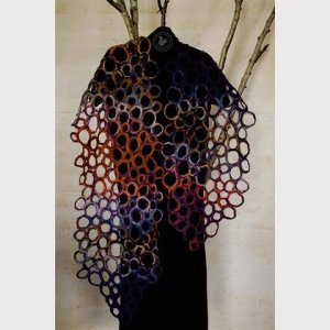 Schal – „da geht´s rund“ – Herbstfarben