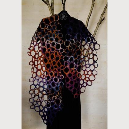 Schal - "da geht´s rund" - Herbstfarben