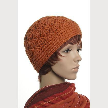 Haube - "Eva" - ocker