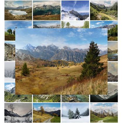 Postkarten -Set 'Berge' (24 Stück)