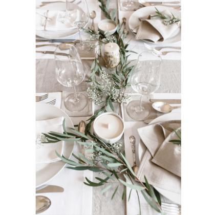 Glasuntersetzer aus Bio Leinen