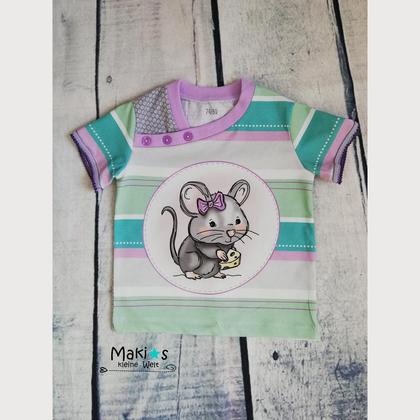 Shirt Gr.74/80 Babyshirt genäht Mausi