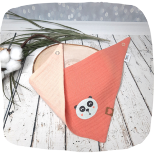 Musselin Dreickstuch zum Wenden 2-4 Jahre koralle lachs