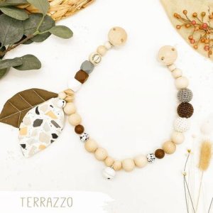 Kinderwagenkette | Blätter Terrazzo
