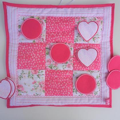 Tic Tac Toe - rosa/blumen