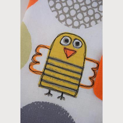 Windeltäschchen - orange mit Vögel - Image 2