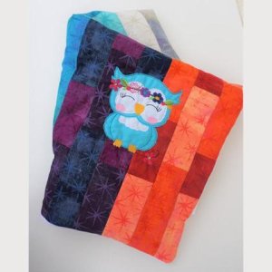 Patchworkdecke – Eule