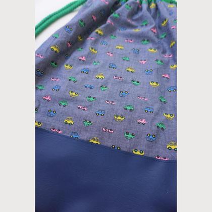 Beuteltasche - blau/Autos - Image 3