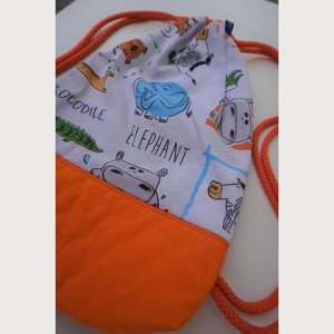 Beuteltasche – orange/Zootiere