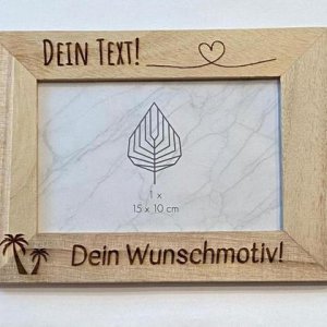 Bilderrahmen mit Wunschgravur 15x10cm