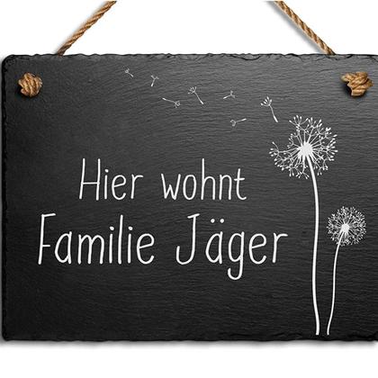 Hausnummer mit Gravur