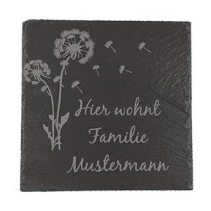 Türschild, Hausschild, Hausnummer mit Gravur