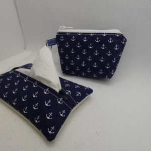 Minitasche und Taschentuchtasche Anker