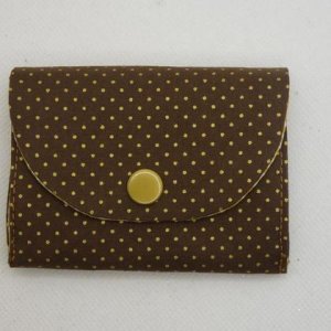 Mini-Geldtasche Braun/gelb