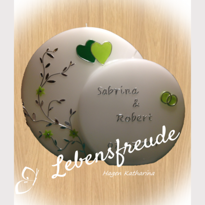 Hochzeitskerze - Doppelscheibe