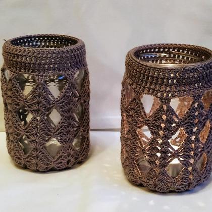 Windlicht Taupe 13 cm