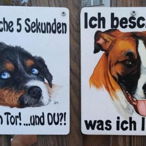 Wachtafeln  Schilder handgemalt