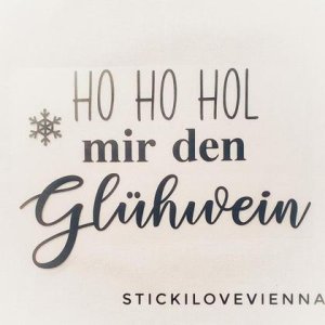 Weihnachtliches Bügelbild HO HO HOL…